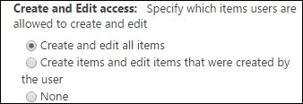Create and Edit access