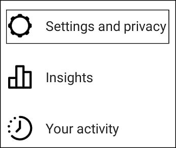 Settings and privacy