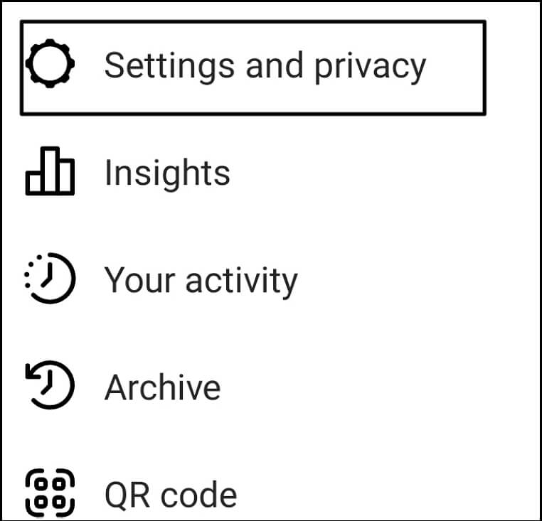 Settings and privacy