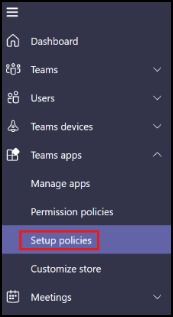 Click on Setup policies