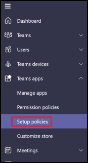 Open the Teams admin center