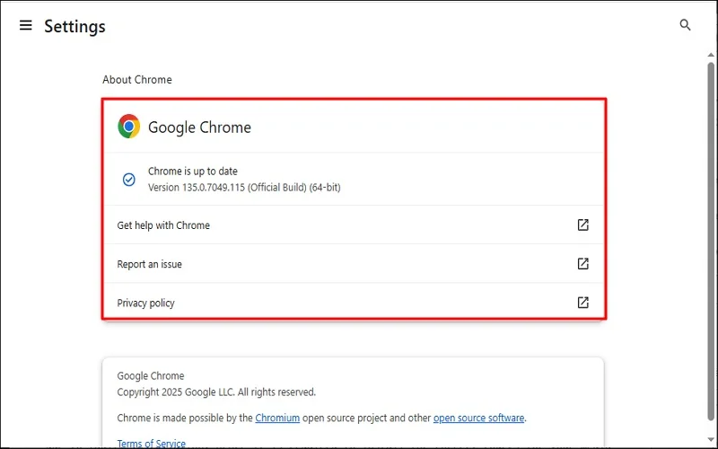 update google chrome