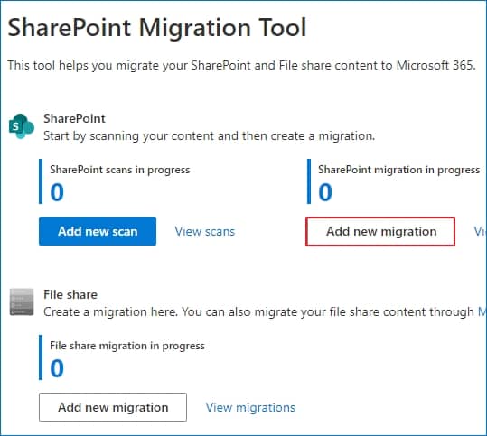 Select Add new migration