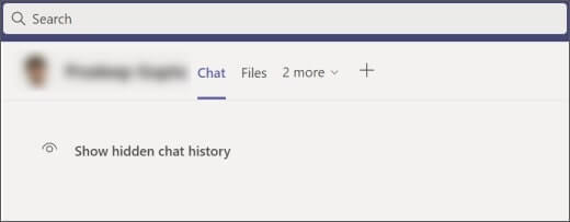 Click on Show hidden chat history