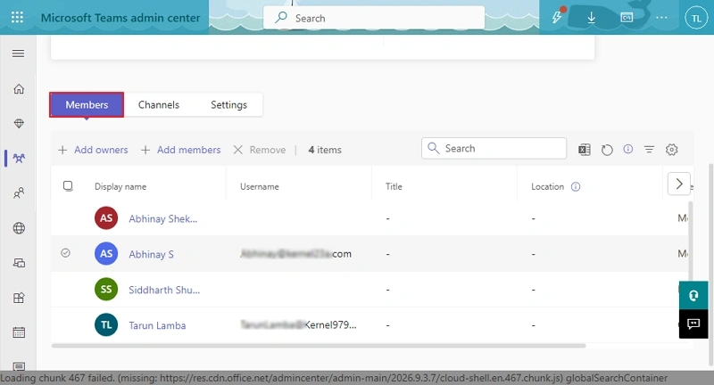 Manage teams in teams admin center