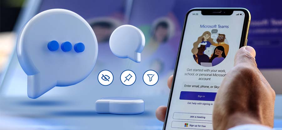 Steps to hide, pin, and filter chats in Microsoft Teams
