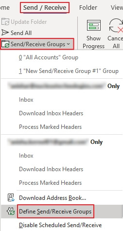 Send and Receive Groups