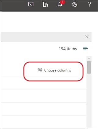 To add or remove columns from chart