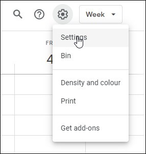  access calenders and go to Settings and settings