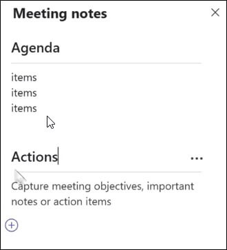 Add or edit meeting notes