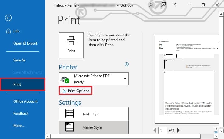 Open Outlook and import your EML file