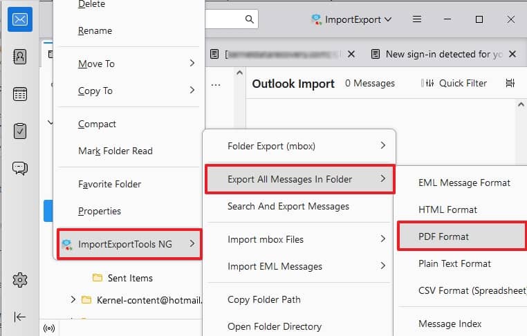 Export all Messages