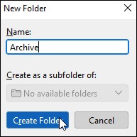 Give the name to your new folder and save the changes
