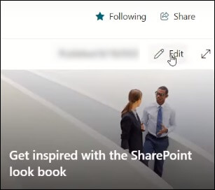 Go back to the SharePoint home page and tap on Edit