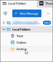 Your new folder will pop up under the Local Folders section