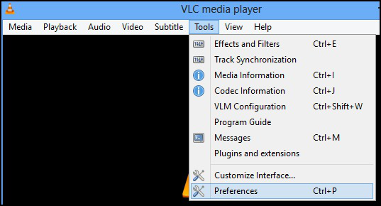 VLC Media Player and go to Tools, Preferences