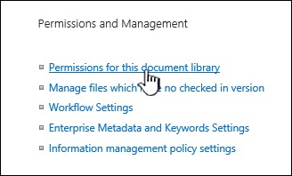 choose Permissions for this list