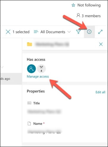 click on Manage access