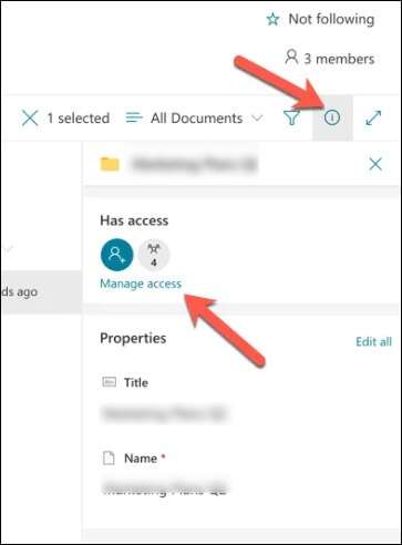 click on Manage access