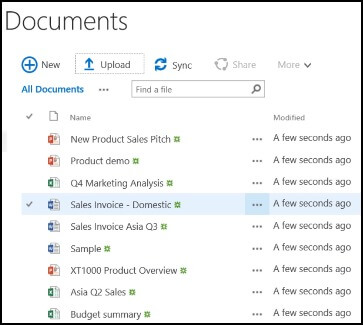 Document library should show your files