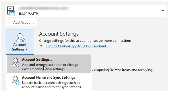 Go to Account Setting