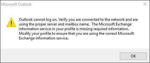 Outlook profile and data file corruption