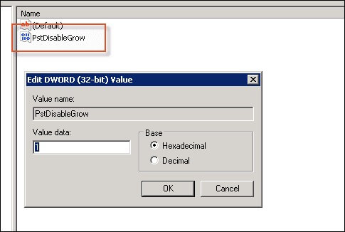 In value box replace the key value from 1 to 0