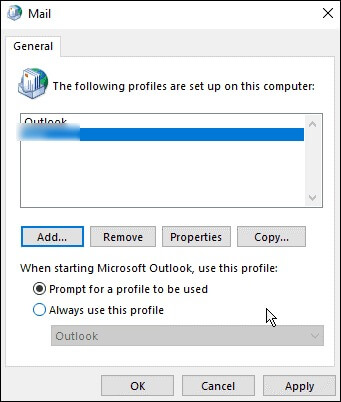 Set your new profile as default or choose the option