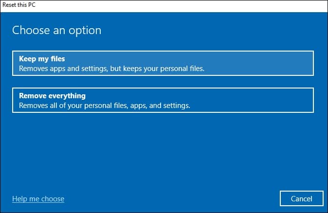 Select the option as per your convenience