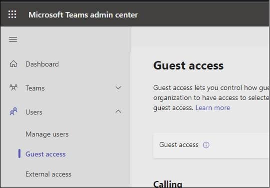 click on Guest access