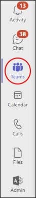 Microsoft Teams and select Teams 