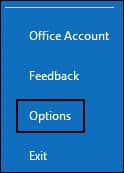 In the left pane, click Option