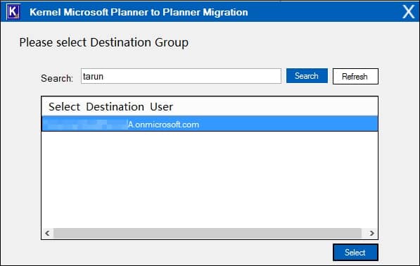 destination Group user