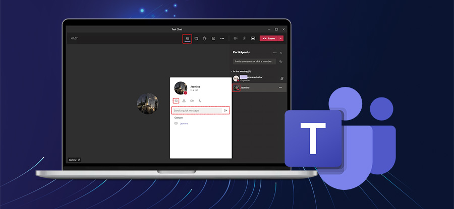 How to start a private chat in Microsoft Teams during meeting?