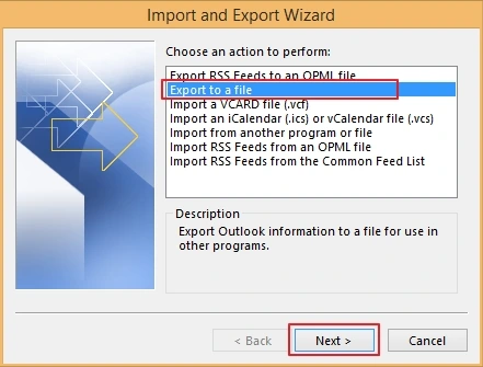 export to a file