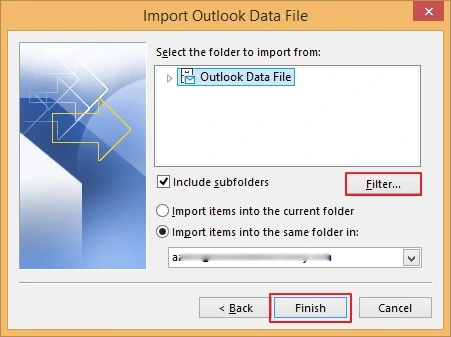 file imported top open ost file