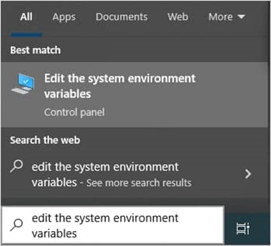edit system environment variables 