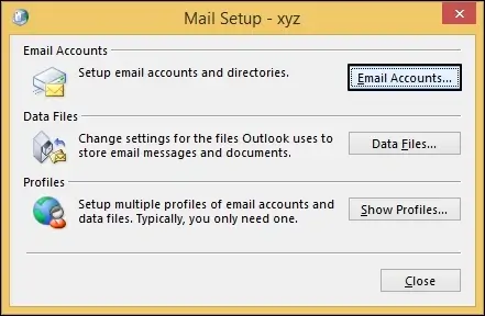 choose email account