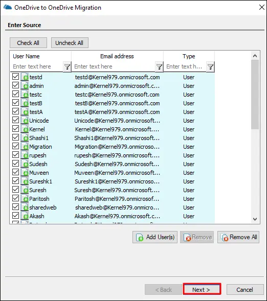 add users