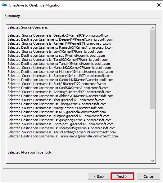 migration summary