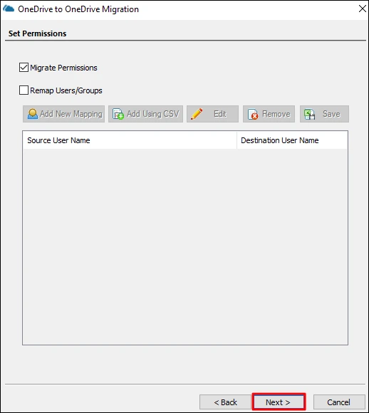 permission migration