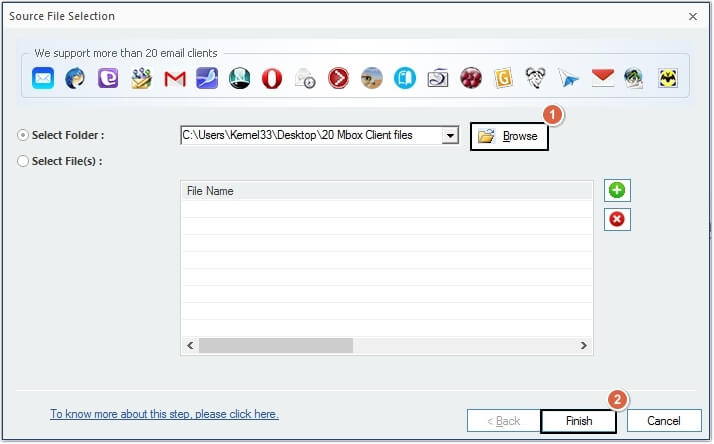 Kernel MBOX to PST converter home screen