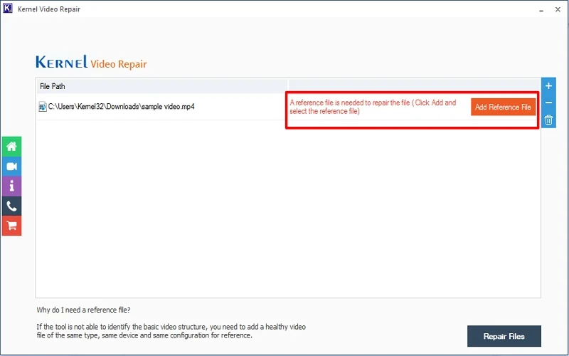 add video reference file