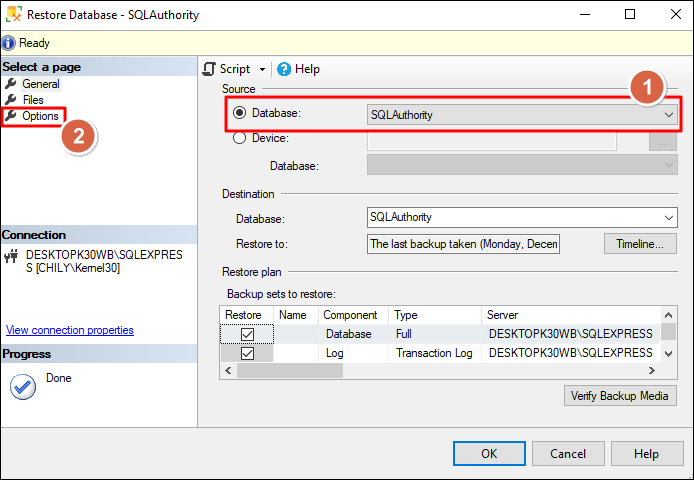 Select Database