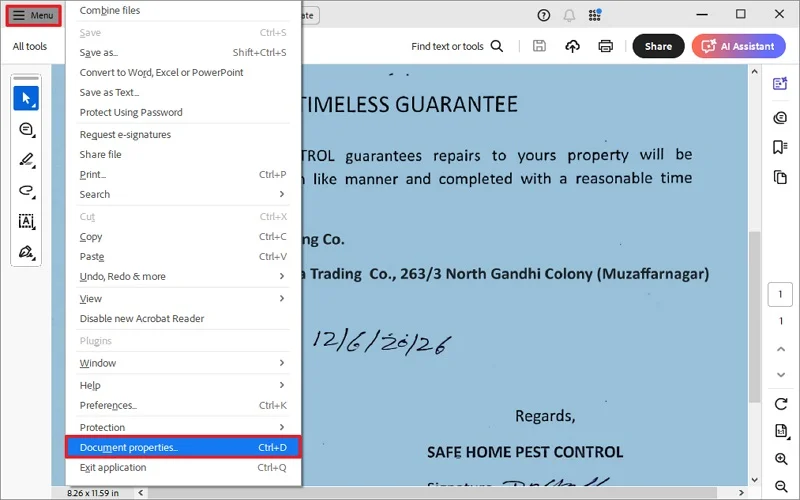 check for page extraction not allowed or not