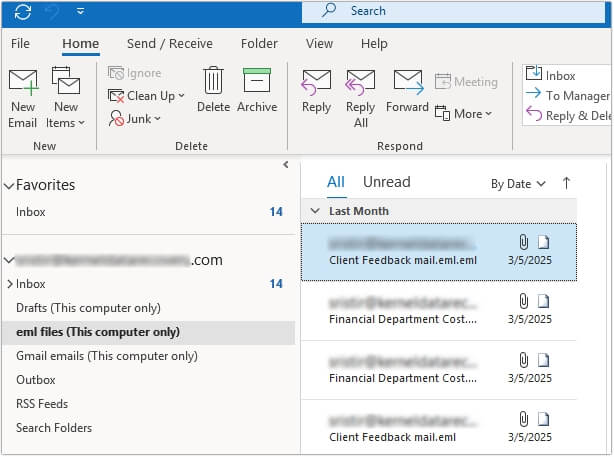 drag and drop eml files