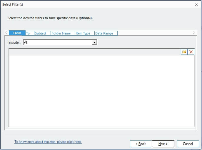 apply filters for mbox to msg conversion