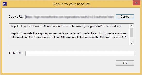 get the Auth URL