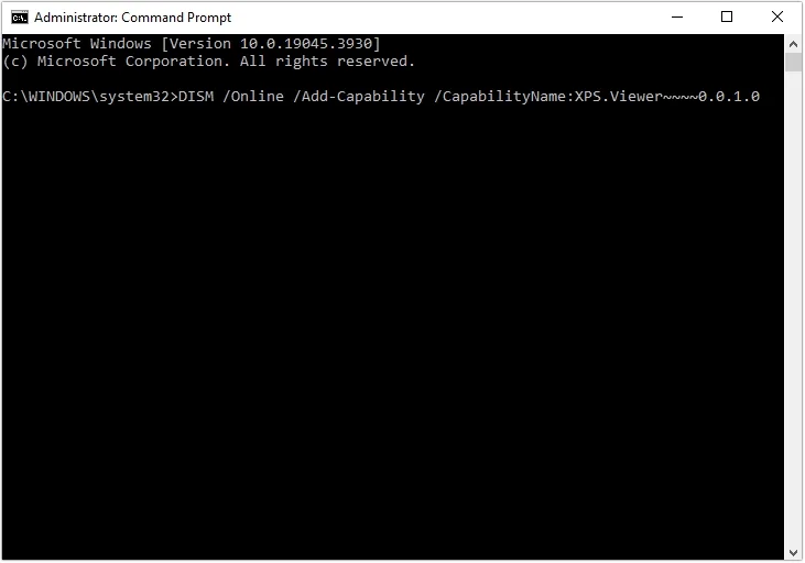 type the following command and hit enter
