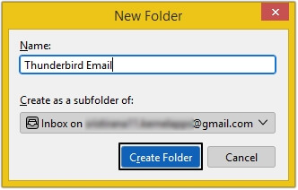 Enter Name and click Create Folder.